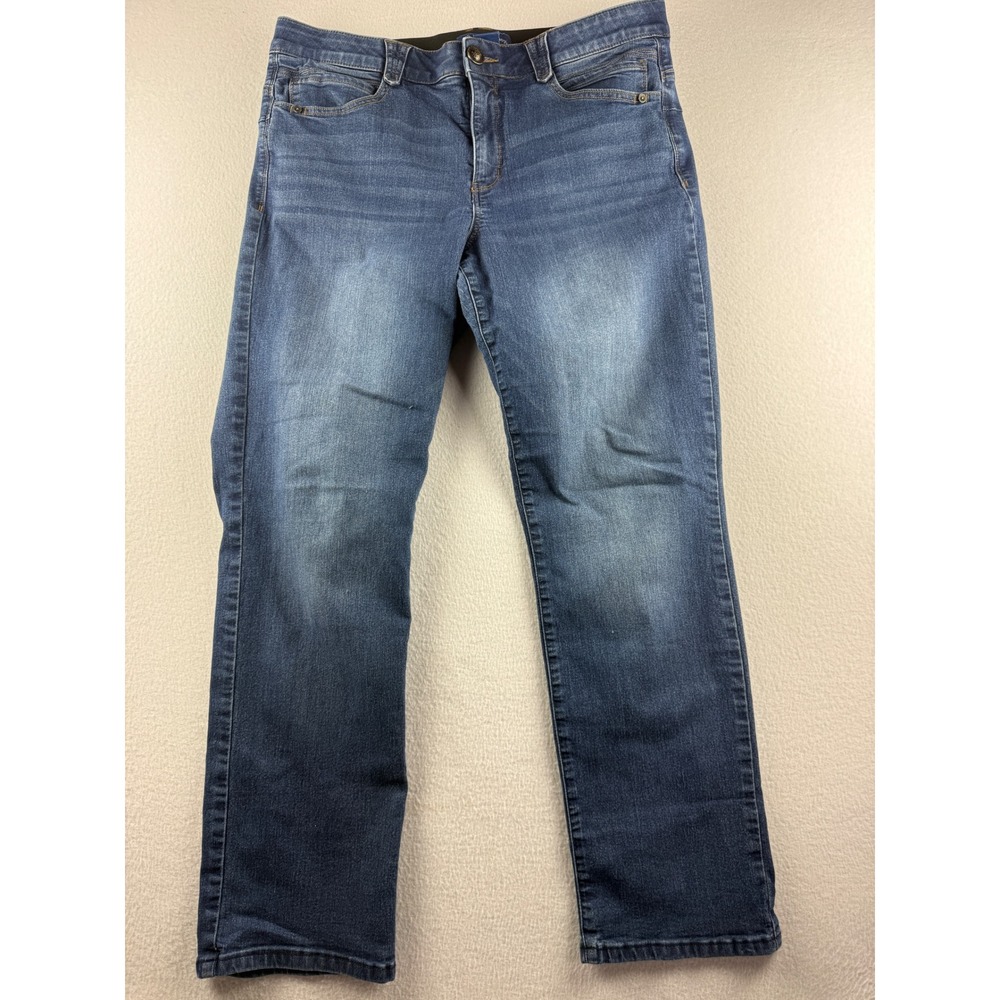 Democracy Ab-solution Womens 16 Blue Straight Leg Stretch Jeans B1560CQ4CD